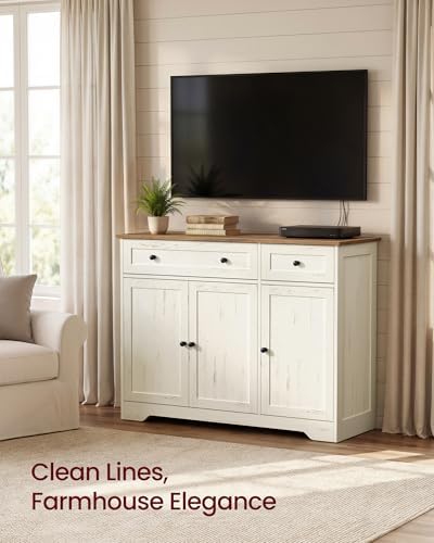 VASAGLE Buffet Cabinet, Sideboard, 3 Doors, 42.1 x 15.8 x 31.8 Inches - Image 7