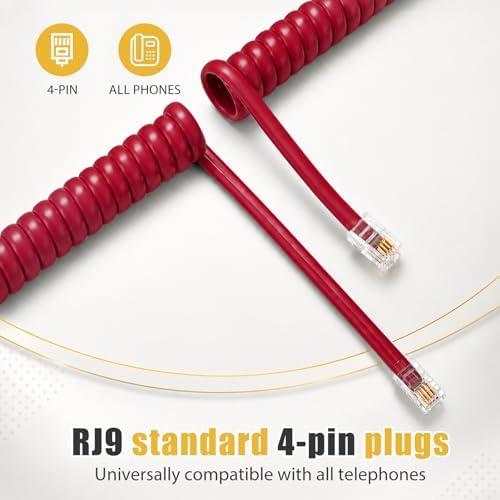 Comtrue Phone Cords for Landline, 2-Pack, Telephone Handset Cords - Image 2