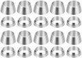 PATIKIL 1/4" Tube OD 304 Stainless Steel Compression Tube Fitting Sleeve, 20 Pack Double Ferrule Ring Tubing Fitting Assortment Kit, Silver by PATIKIL