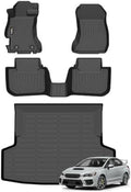 Floor Mats & Cargo Mats Set Fit Subaru WRX 2015-2021 All Weather Floor Liners for Subaru WRX 2015-2021 Cargo Trunk Liner Accessories by Wailtnb