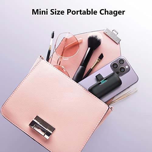 [2-Pack]Mini Portable Charger for iPhone,Upgraded 5000mAh PD Fast Charging Battery Pack,LCD Display Cute Power Bank Portable Phone Charger for iPhone 14/14 Pro Max/13/13 Pro/12 Pro/11/XS/XR/X/8/7 - Image 4