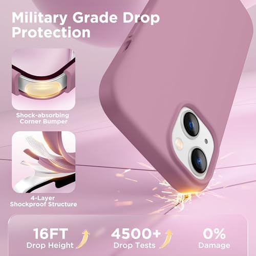GolbinBox Magnetic for iPhone 13/14 Case, Silicone Cover, Blackcurrant - Image 5