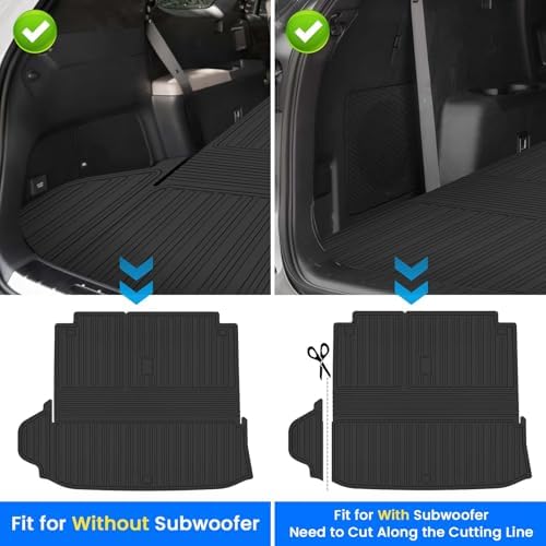 Floor Mats for Toyota Highlander 2020-2025 2026 7 Seats (NOT for Grand Highlander), All Weather Cargo Liner for Highlander Accessories, Heavy Duty Car Mats, Car Accessories (Including Hybrid) - Image 2