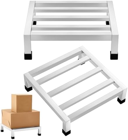 MorningRo 2 Pack Dunnage Rack 13.8" Long x 13.8" Wide, 3.9" Height by MorningRo
