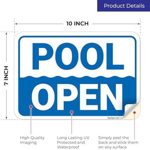 Pool Open Sign, - Image 2
