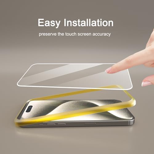 Ailun Screen Protector + Camera Lens Protector for iPhone 15 Pro, 3+3 Pack - Image 2