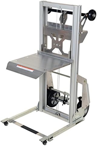 Vestil PALL-200 Aluminum Portable Load Lifter 32-7/16 in. x 12-1/8 in. x 44-15/16 in. 200 Lb. Capacity Silver - Image 2