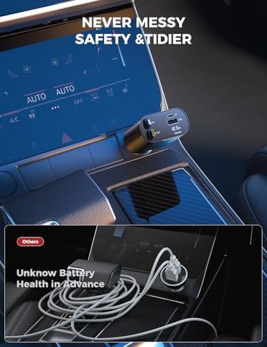 [Upgraded] SUPERONE Retractable Car Charger 4 in 1 Fast Phone Charger - Image 4
