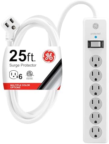 GE Surge Protector Power Strip, 25 Ft Long Extension Cord by Unknown