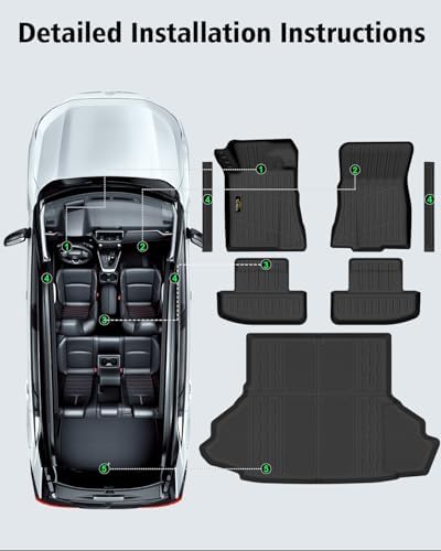 Floor Mats & Cargo Liner Custom Fit for Ford Mustang 2026 2025 2015-2024 - Image 7