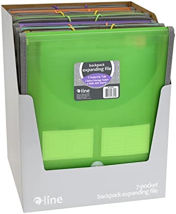 C-Line 7-Pocket Vertical Backpack File, Assorted, 1" x 10 1/4" x 12 3/4" (Pack of 2) - Image 7