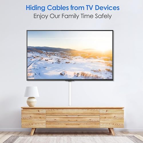Yecaye TV Cord Hider Wall Mounted, 472in Cord Cover, W0.98in H0.51in, White - Image 7