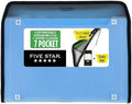 Five Star Expanding File Organizer + Study App, 7-Pocket Accordian File Organizer, Zipper Closure, Holds 8.5" x 11" Paper, Blue (Color May Vary) (350099B) by FiveStar