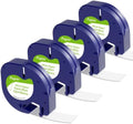 4 Pack Wonfoucs Compatible for Dymo White Paper Label Refill 1/2 x 13 91330 by Wonfoucs