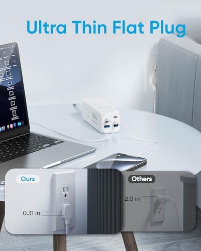 Olcorife USB Power Strip with 3 AC Outlets 6 USB Ports(4 USB C),5 FT - Image 4