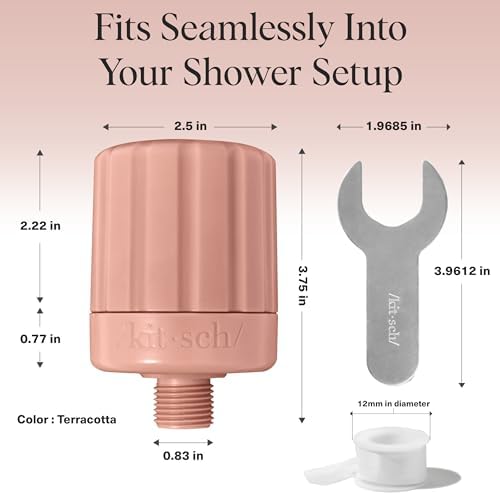 Kitsch Shower Filter Head for Hard Water | Filtered Shower Head –Terracotta - Image 6