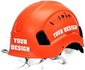 Safety Hard Hat Customize Logo Protective Head Outdoor Work Hat (Orange (Style 4)) by YOWESHOP