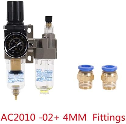 Xiaochen Garden Plumbing Hose Adapter Air Compressor Oil Filter Regulator Pneumatic Water Separator Two-piece 0-1MPa 150PSI AC2010-02 SMC Type (Color : AC2010 02 W PC 4mm) - Image 2