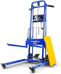 Goodyear Material Lift Winch Stacker, Pallet Truck Dolly, 330 Lbs 40" Max Lift w/ 8" Wheels, Swivel Casters [Patented] by Goodyear