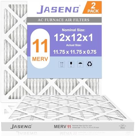 12x12x1 MERV 11 Air Filter, 2-Pack for Furnace HVAC by NewFilter