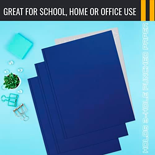 Better Office Products Blue Paper 2 Pocket Folders with Prongs, 50 Pack, Matte Texture, Letter Size Paper Folders, 50 Pack, with 3 Metal Prong Fastener Clips, Blue - Image 6