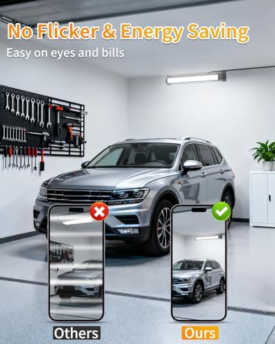 40W LED Shop Lights, 5400LM Plug in Garage Light, 6000K Daylight, 1 Pack - Image 3