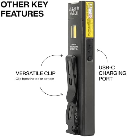 KLEIN TOOLS 56074 EDC Pocket Flashlight with Green Laser, Three Brightness Modes up to 1000 Lumens with Turbo Mode, Built-in Floodlight, <1mW, 510 to 530nm, Class 2, Rechargeable - Image 3