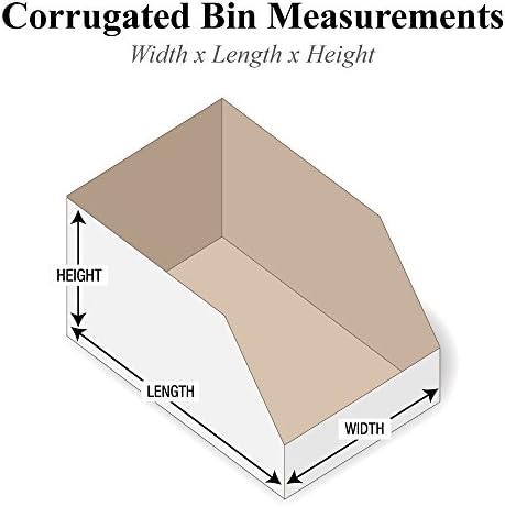 Partners Brand PBINJ121810 Jumbo Open Top Bin Boxes, 12" x 18" x 10", Oyster White (Pack of 25) - Image 2