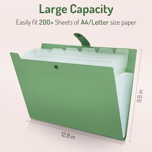 Forvencer Expanding File Folder 8 Pocket, Accordion File Organizer, Letter - Image 3