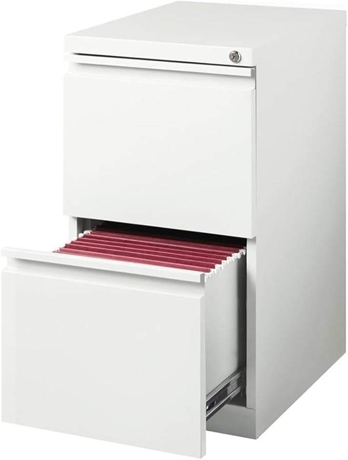 Pemberly Row 2 Drawers 27.75" Vertical White Metal Filing Cabinet Lockable - Image 6