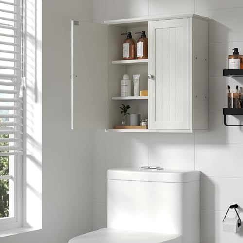 Shintenchi Bathroom Wall Medicine Cabinet, Over The Toilet Storage, White - Image 6