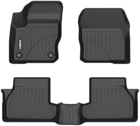 GINOWY-Floor Mats for Ford Focus 2012-2018 TPE All Weather Car Mats Rubber Liners for Ford Focus Accessories by GINOWY