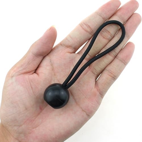 15PCS 4 Inch Black Heavy Duty Stretch Bungee Cord Ball Tarpaulin Tent Bungee Ball Tie Down Cord for Canopies Tarpaulins Sunshades Sleeping Bag - Image 3