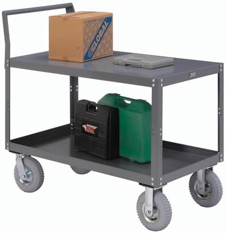 Global Industrial Two Shelf Unassembled Heavy Duty Service Cart, 1200 Lb. Capacity, 48" L x 30" W x 31" H - Image 5