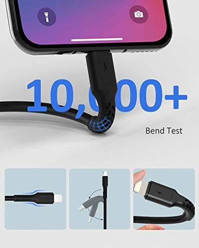 1ft iPhone Charge Cable Short, 5Pack USB to Lightning Cord for Fast Charging Stations 1 Foot Compatible with Apple iPhone 12 11 Pro Max Xs 8 7 6 5 Plus, iPad Air/Mini - Image 5