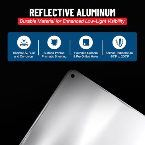 ComplianceSigns.com Stop All Forklifts Stop - Honk Horn Look Both Ways Reflective Sign, 18x12 inch with Center Holes on 80 mil Aluminum for Machinery, American Made Safety Signs for the Workplace - Image 3