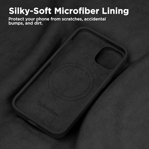 GolbinBox Magnetic for iPhone 15 Case, Silicone Cover, Black - Image 6