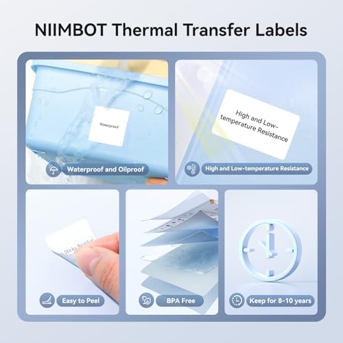 NIIMBOT M2/M3 Thermal Transfer Labels 1.57''x1.18'', Clear - Image 4