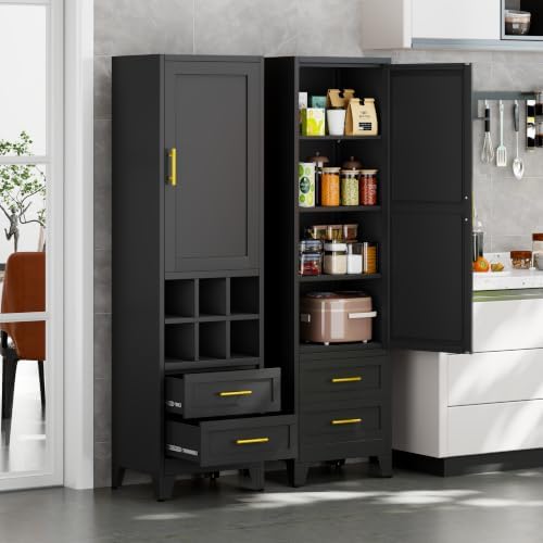 20 inch Wide Storage Cabinet with Doors and Shelves, Tall Narrow Pantry - Image 6