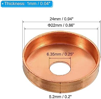 PATIKIL 7/8" Copper End Cap with 1/4" Hole, 10 Pcs Pipe Fitting Sweat Plug Connection for Water Pipe Plumbing, HVAC, Refrigeration System - Image 2