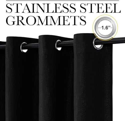 NICETOWN 100% Black Out Curtain for Patio Sliding Door, W100 x L96 in - Image 2