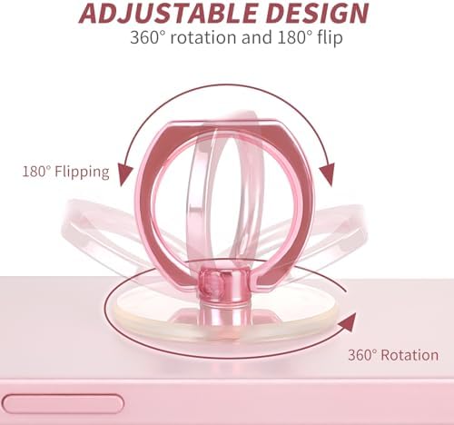 2 Pack Jsoerpay Pink Clear Phone Ring Holder - Image 3