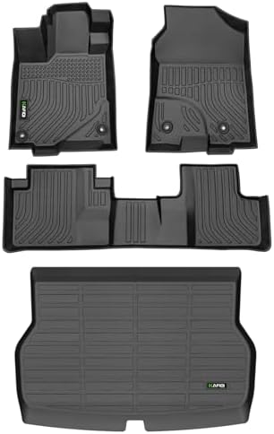 Floor Mats & Cargo Liner for Acura RDX 2016 2017 2018,1st 2nd Row with Trunk Mat, TPE All Weather Protection Car Floor Liners Accessories - Black by HAFIDI