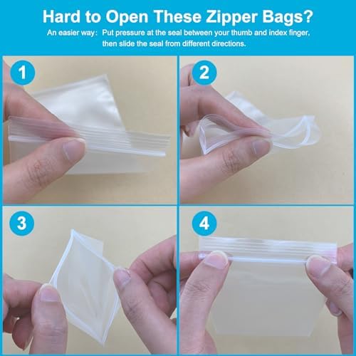 3''x 5'', (Pack of 100) 2 mil Thick Clear Plastic Reclosable Zip Poly Bags with Resealable Lock Seal Zipper for Photo, Jewelry, Bakery, Treats, Travel, Storage, Packaging & Shipping - Image 7