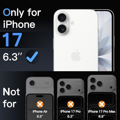 JETech Camera Lens Protector for iPhone 17, Clear, 3-Pack - Image 2