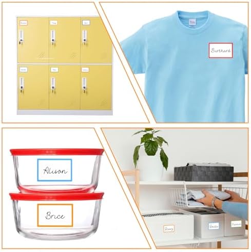Utron 500Pcs Name Labels, 3.5x2.25 inch Blank Nametags, Sticky Name Tags for Whiteboards Locker Fridge School Office Home 10 Colors - Image 7