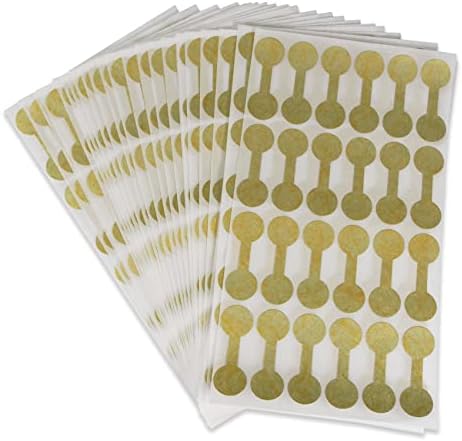 1000 Pieces Jewelry Repair, Price and Indentification Tags/Tyvek Self Adhesive Rectangle/Dumbbell/Barbell Jewelry Price Tags (Short - 35 x 12mm, Gold) - Image 4