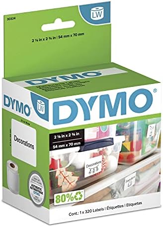 DYMO Authentic LW Large Multi-Purpose Labels, DYMO Labels for LabelWriter Label Printers, 2-1/8" x 2-3/4", 1 Roll of 320 (Pack of 10) by Dymo%C2%AE