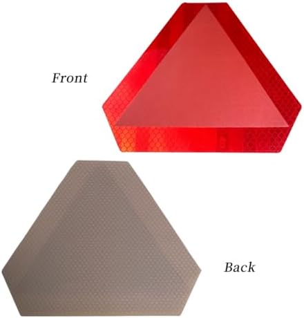5Pcs Slow Moving Vehicle Sign Stickers, Reflective Triangle for Golf Cart - Image 5