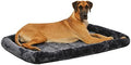 MidWest Homes for Pets QuietTime Giant Dog Bed - Gray Faux Fur Bolster, Ultra-Soft and Machine Washable, Fits 54-Inch Crates and Carriers, for XXL Breed Dogs by MidWestHomesForPets